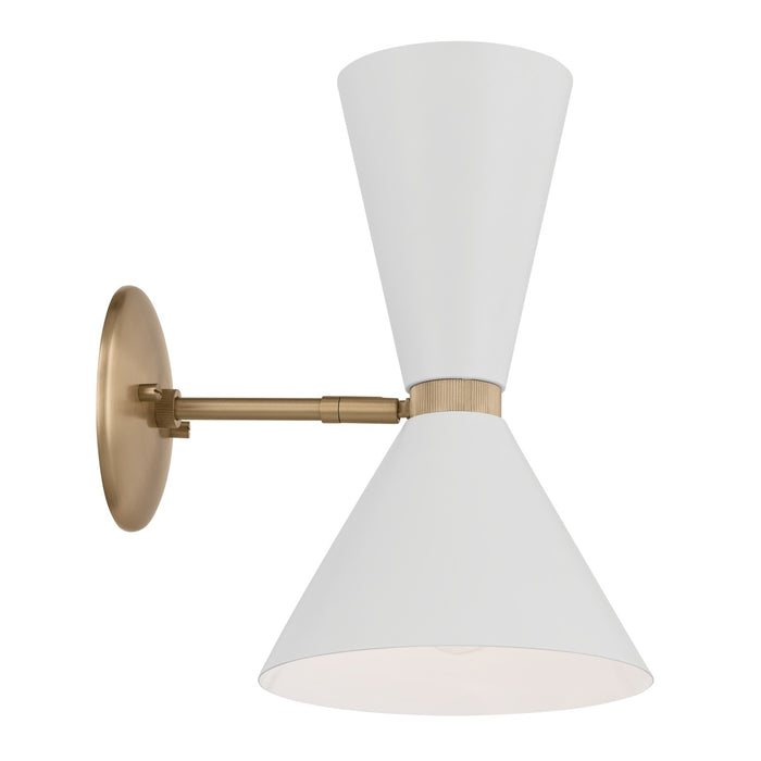 Kichler 52570CPZWH Two Light Wall Sconce, Champagne Bronze