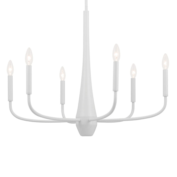Kichler 52525WH Six Light Chandelier, White