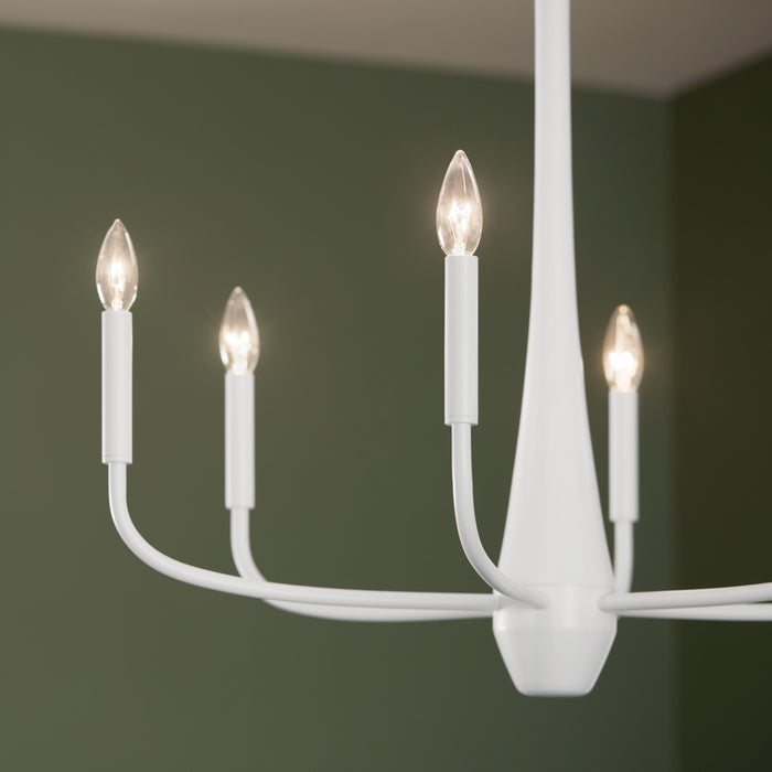 Kichler 52525WH Six Light Chandelier, White