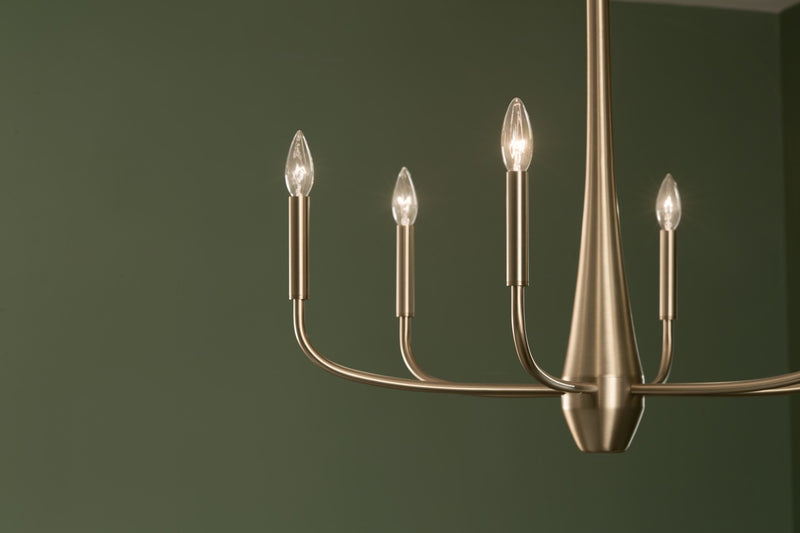 Kichler 52525CPZ Six Light Chandelier, Champagne Bronze