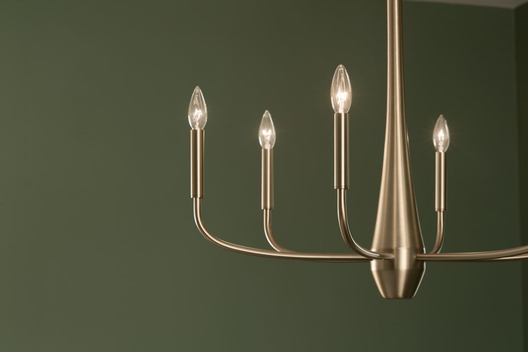 Kichler 52525CPZ Six Light Chandelier, Champagne Bronze