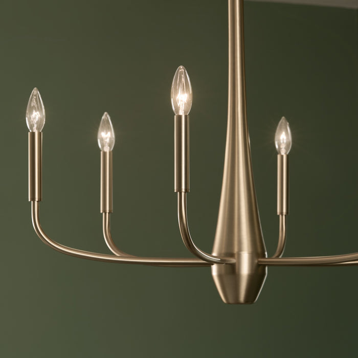 Kichler 52525CPZ Six Light Chandelier, Champagne Bronze