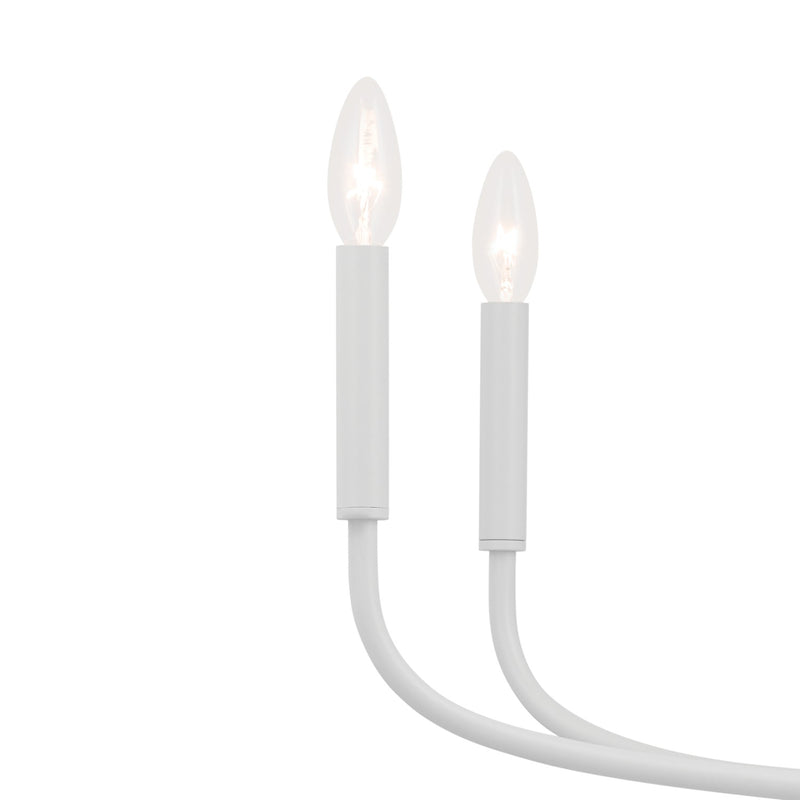 Kichler 52526WH Eight Light Chandelier, White