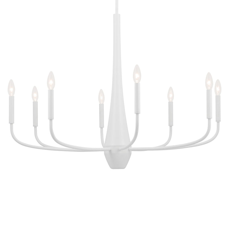 Kichler 52526WH Eight Light Chandelier, White
