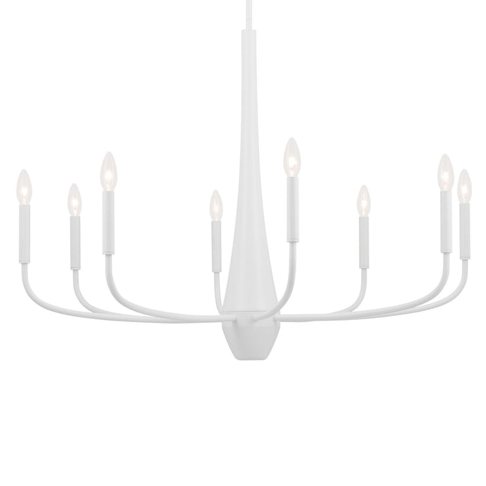 Kichler 52526WH Eight Light Chandelier, White