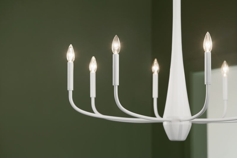 Kichler 52526WH Eight Light Chandelier, White