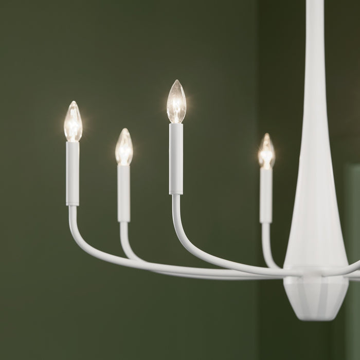 Kichler 52526WH Eight Light Chandelier, White