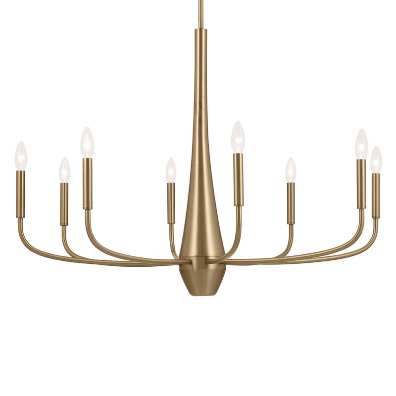 Kichler 52526CPZ Eight Light Chandelier, Champagne Bronze
