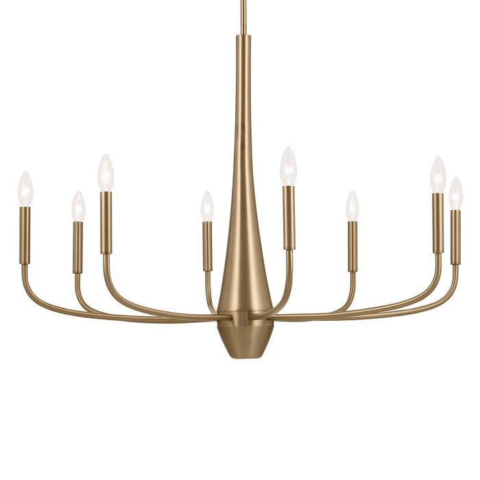 Kichler 52526CPZ Eight Light Chandelier, Champagne Bronze