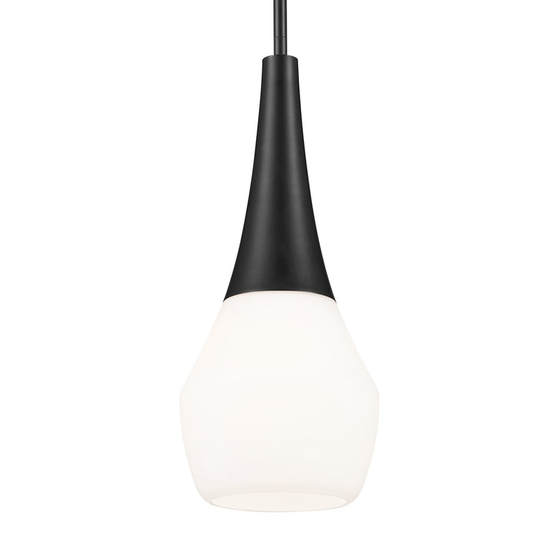 Kichler 52529BK One Light Pendant, Black
