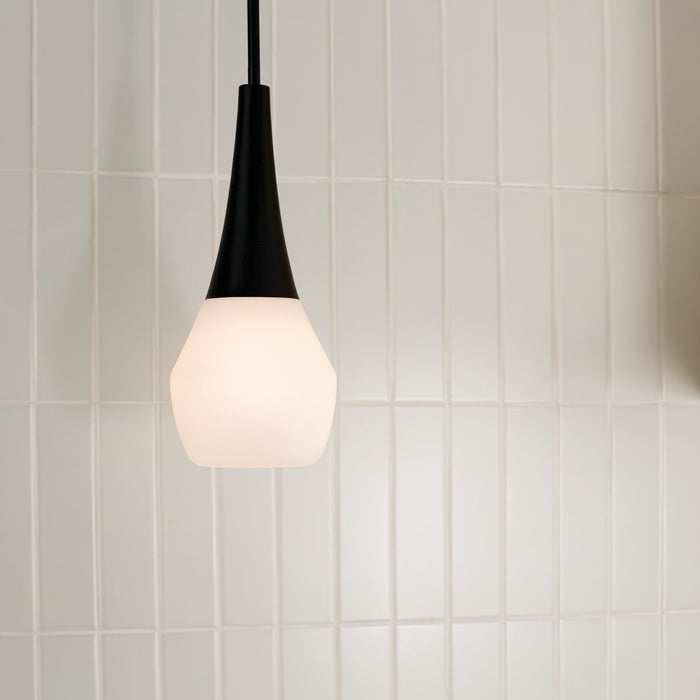 Kichler 52529BK One Light Pendant, Black
