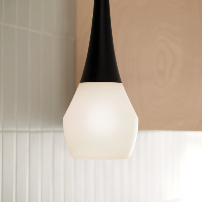 Kichler 52529BK One Light Pendant, Black