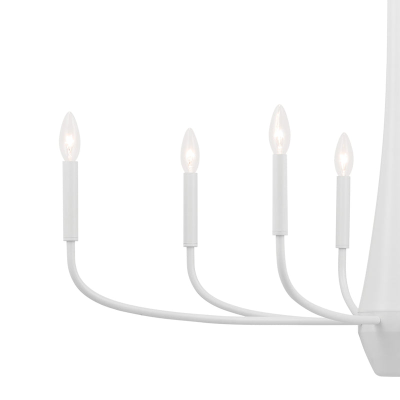 Kichler 52528WH Eight Light Chandelier, White