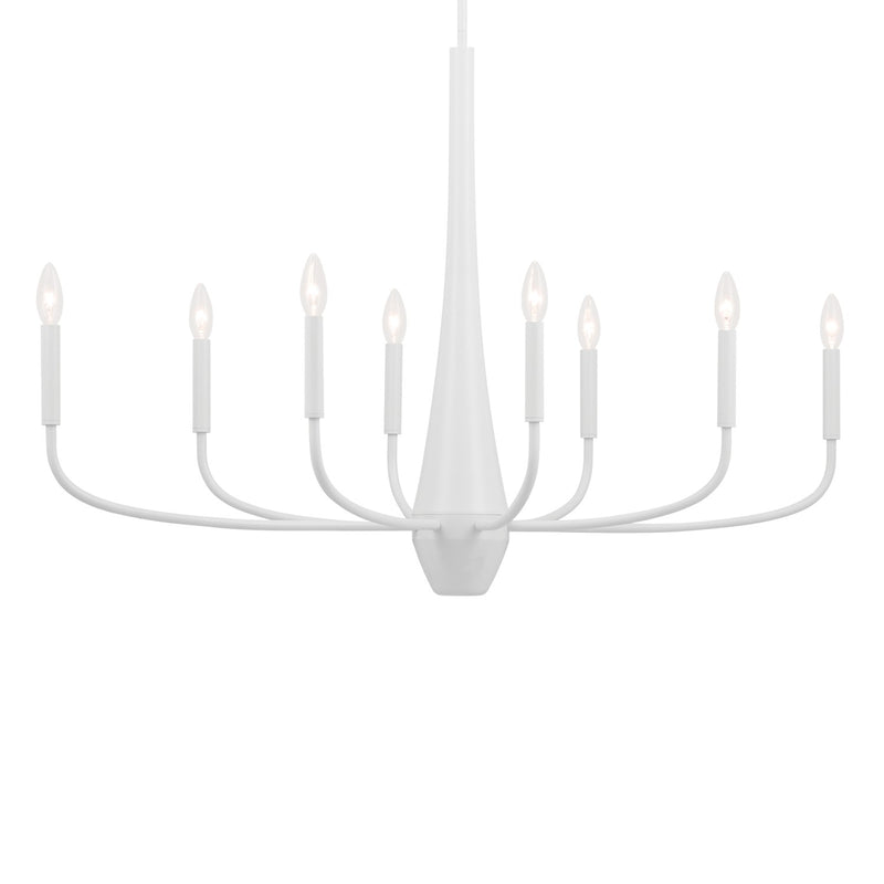 Kichler 52528WH Eight Light Chandelier, White
