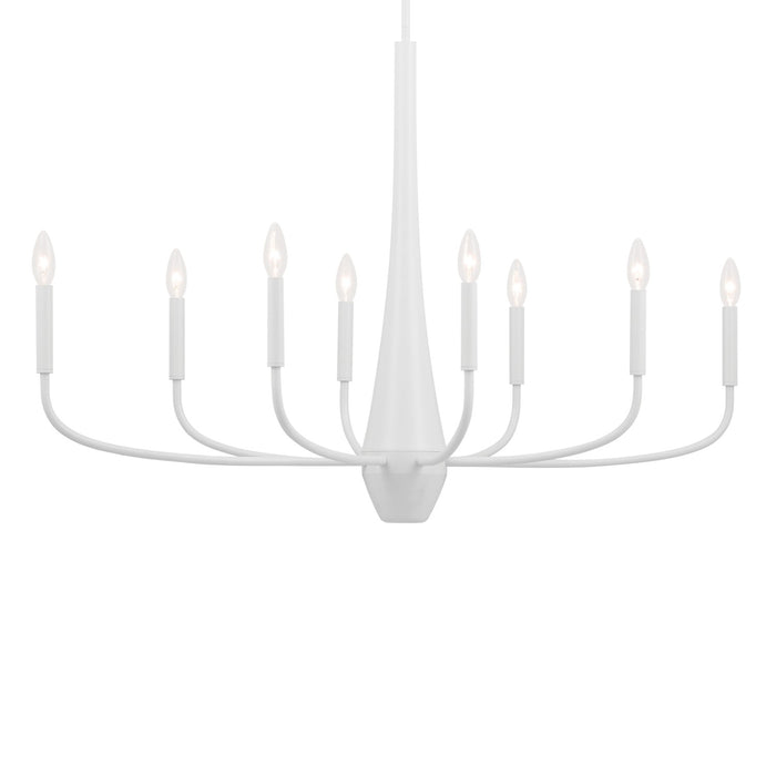 Kichler 52528WH Eight Light Chandelier, White