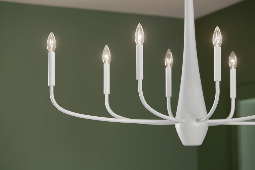 Kichler 52528WH Eight Light Chandelier, White