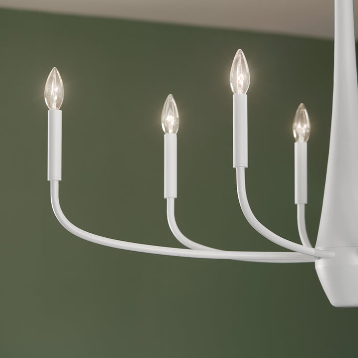 Kichler 52528WH Eight Light Chandelier, White