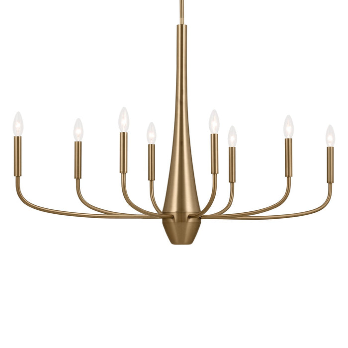 Kichler 52528CPZ Eight Light Chandelier, Champagne Bronze