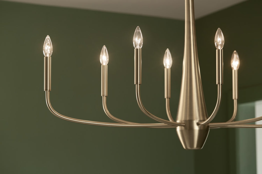 Kichler 52528CPZ Eight Light Chandelier, Champagne Bronze
