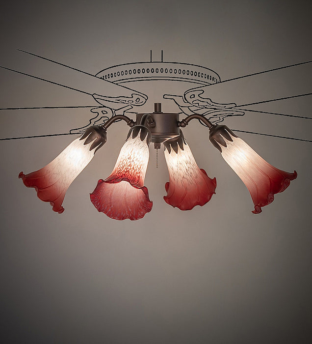 Meyda Tiffany 247651 Four Light Fan Light, Mahogany Bronze