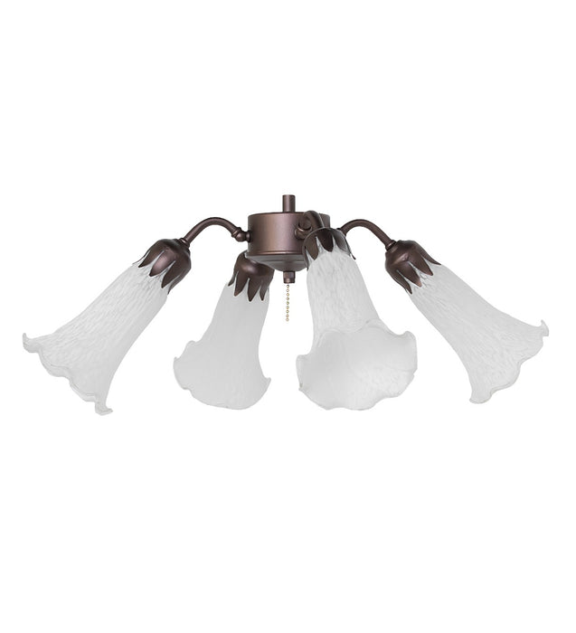 Meyda Tiffany 247652 Four Light Fan Light, Mahogany Bronze