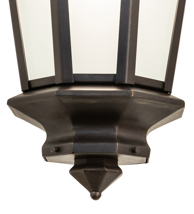 Meyda Tiffany 252947 One Light Wall Sconce, Black On Brass
