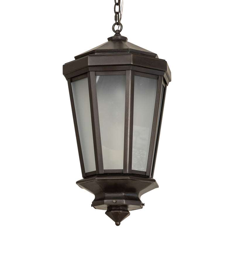 Meyda Tiffany 253236 One Light Pendant, Black On Brass