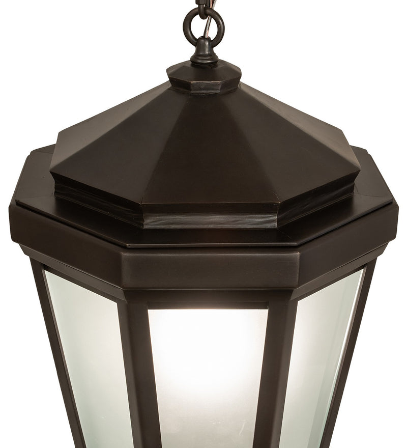 Meyda Tiffany 253236 One Light Pendant, Black On Brass