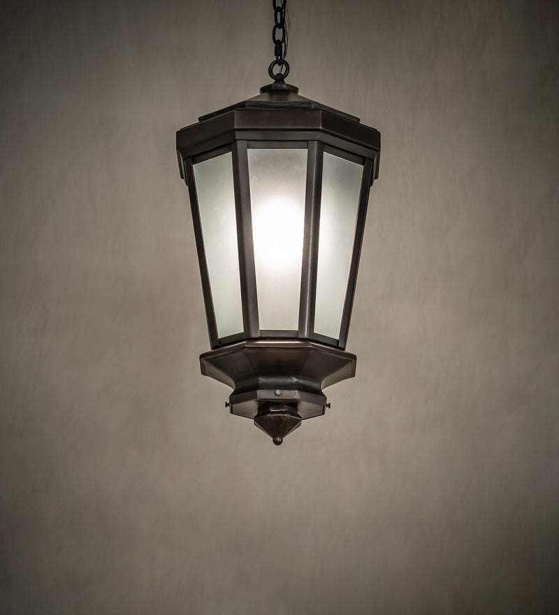 Meyda Tiffany 253236 One Light Pendant, Black On Brass