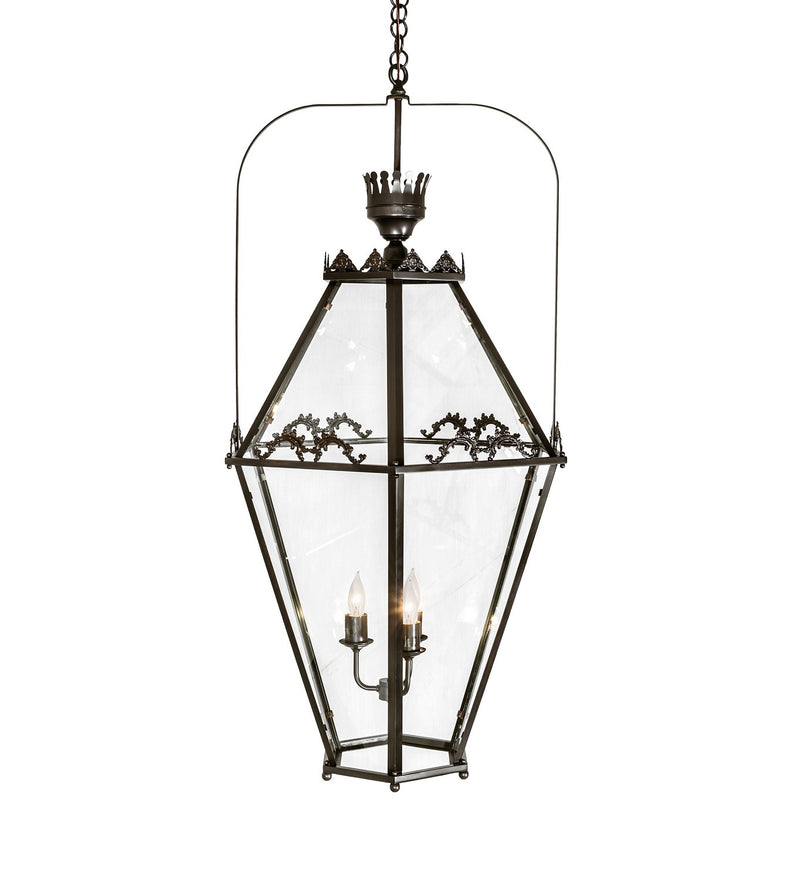 Meyda Tiffany 253410 Three Light Pendant, Black On Brass/Solar Black