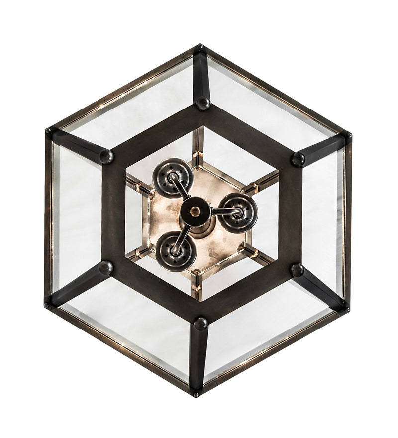 Meyda Tiffany 253410 Three Light Pendant, Black On Brass/Solar Black