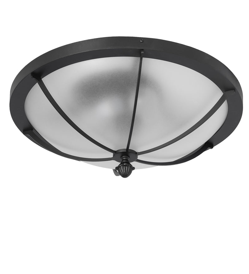 Meyda Tiffany 254397 Three Light Flushmount, Textured Black