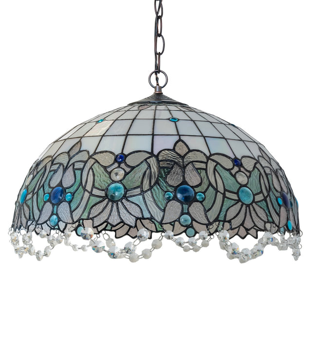 Meyda Tiffany 255700 Three Light Pendant, Mahogany Bronze