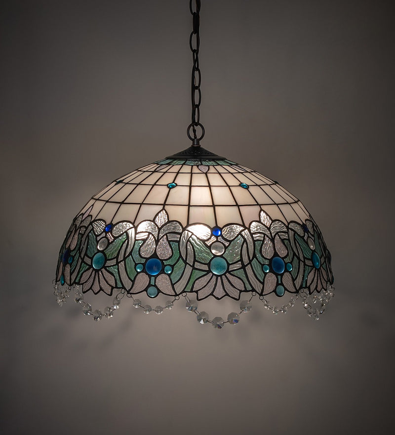 Meyda Tiffany 255700 Three Light Pendant, Mahogany Bronze