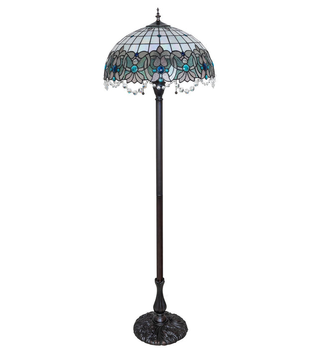 Meyda Tiffany 255707 Two Light Floor Lamp, Mahogany Bronze