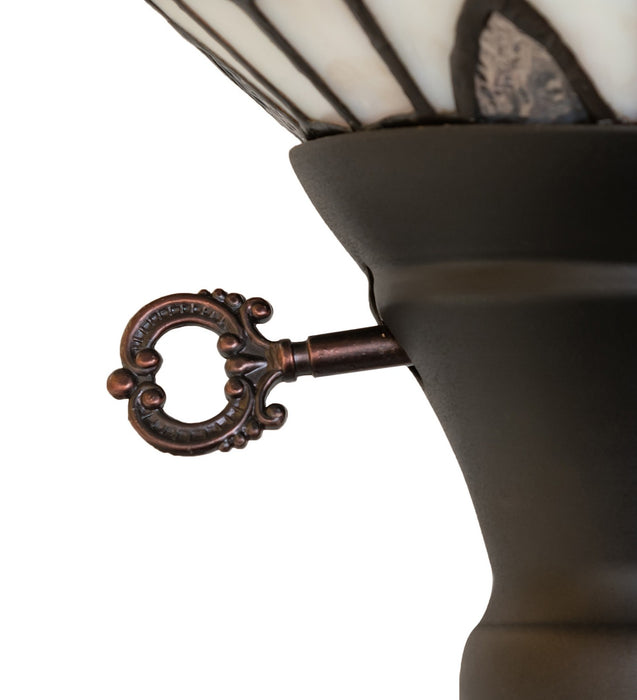 Meyda Tiffany 255708 One Light Torchiere, Mahogany Bronze