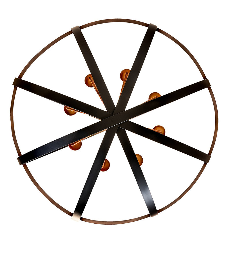 Meyda Tiffany 256625 Eight Light Pendant, Blackwash/Copper