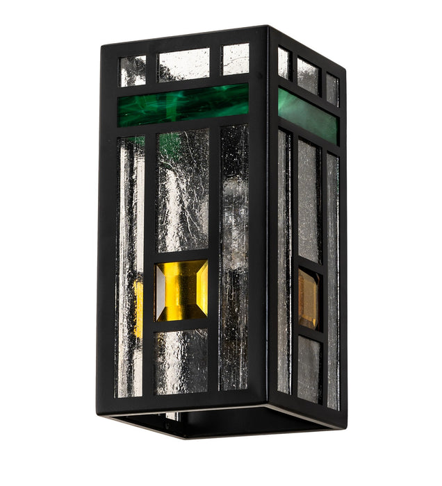 Meyda Tiffany 256651 LED Wall Sconce, Solar & Matte Black