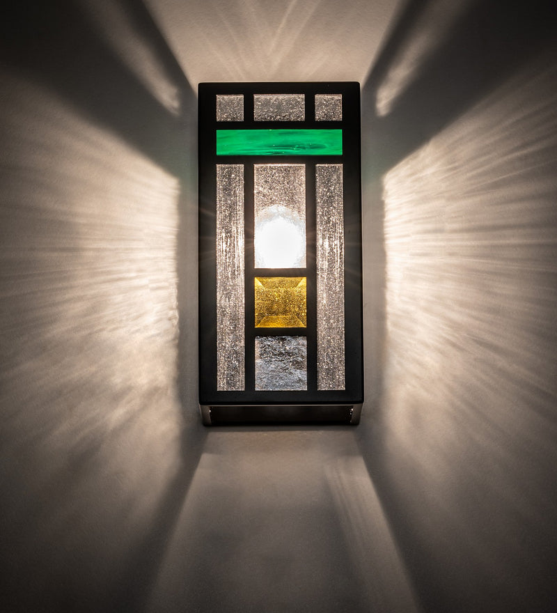 Meyda Tiffany 256651 LED Wall Sconce, Solar & Matte Black