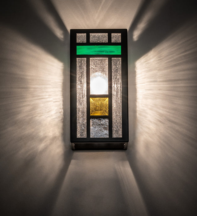 Meyda Tiffany 256651 LED Wall Sconce, Solar & Matte Black