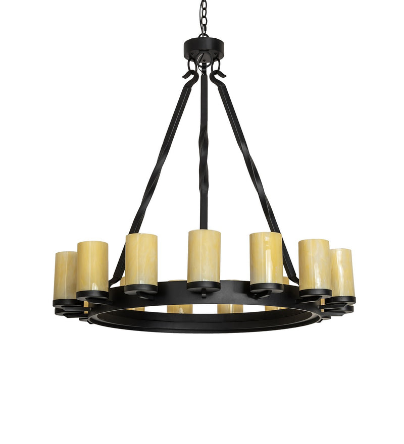 Meyda Tiffany 256971 15 Light Chandelier, Textured Black