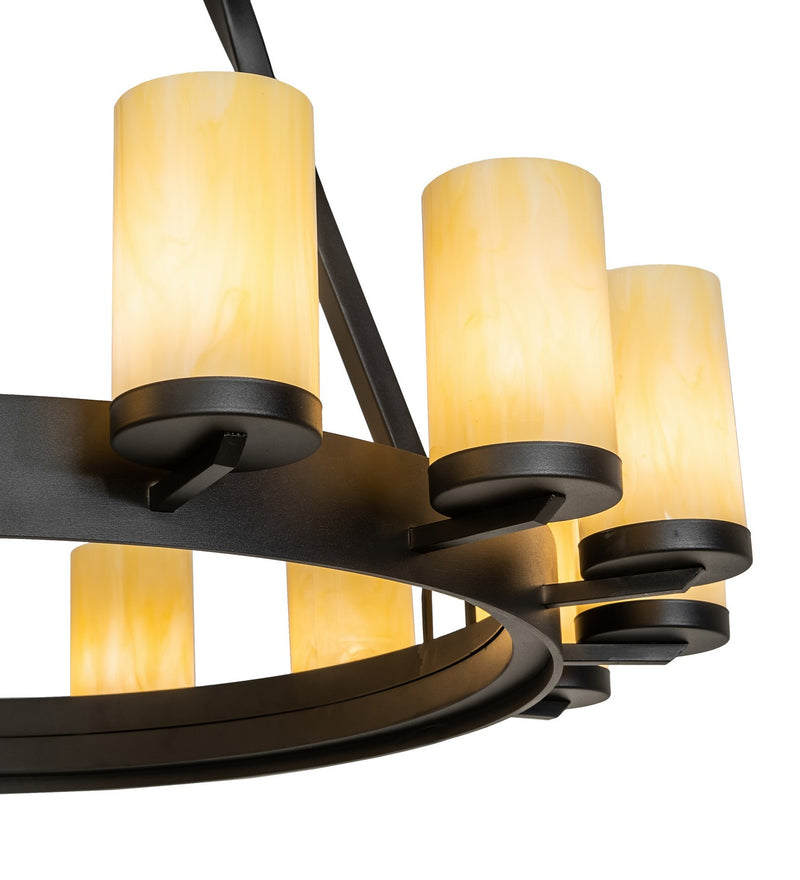 Meyda Tiffany 256971 15 Light Chandelier, Textured Black