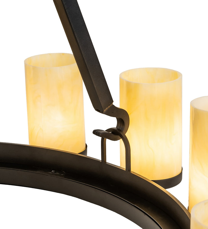 Meyda Tiffany 256971 15 Light Chandelier, Textured Black
