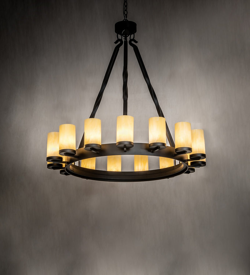Meyda Tiffany 256971 15 Light Chandelier, Textured Black