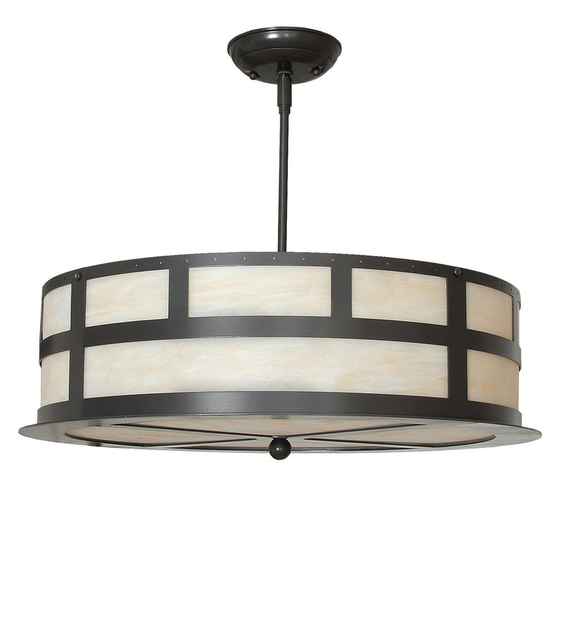 Meyda Tiffany 257669 Four Light Pendant, Timeless Bronze
