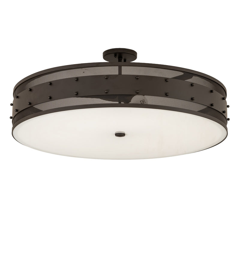 Meyda Tiffany 258294 Three Light Semi-Flushmount, Oil Rubbed Bronze