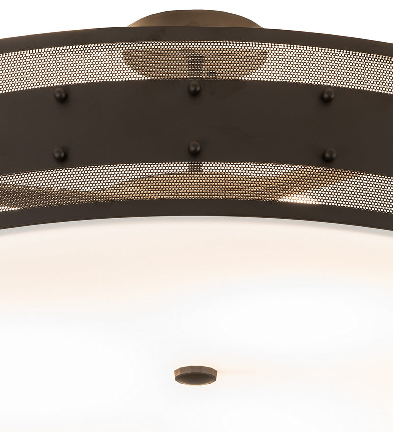 Meyda Tiffany 258294 Three Light Semi-Flushmount, Oil Rubbed Bronze