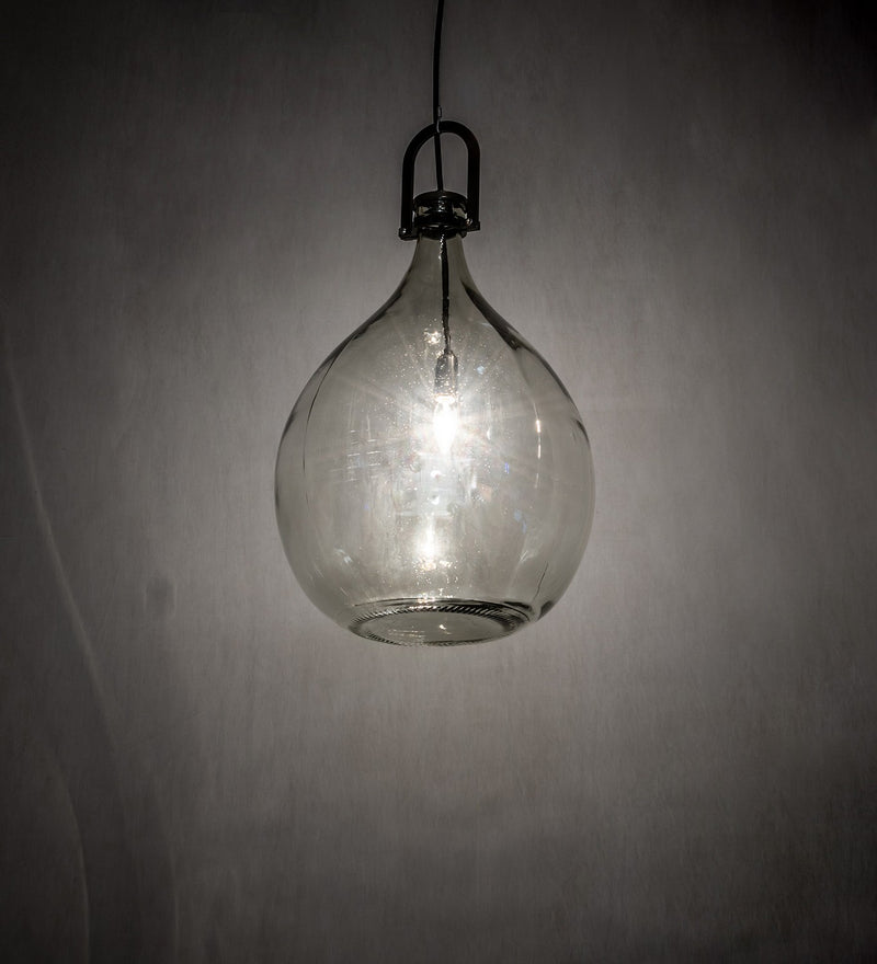 Meyda Tiffany 258867 One Light Pendant, Black Chrome