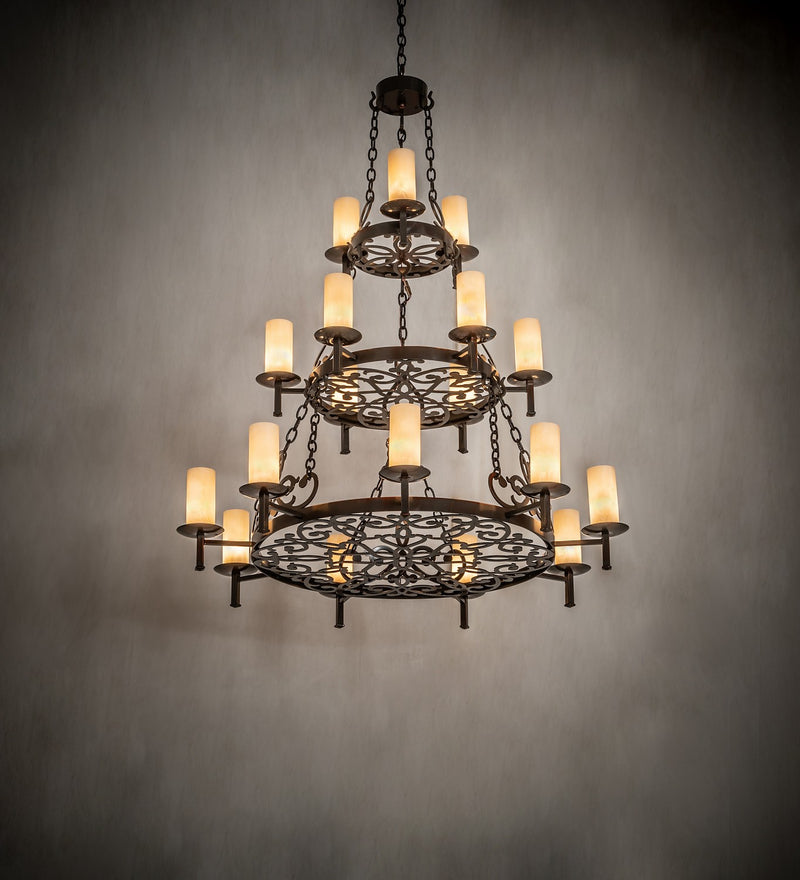 Meyda Tiffany 259251 18 Light Chandelier, Old Copper Pot