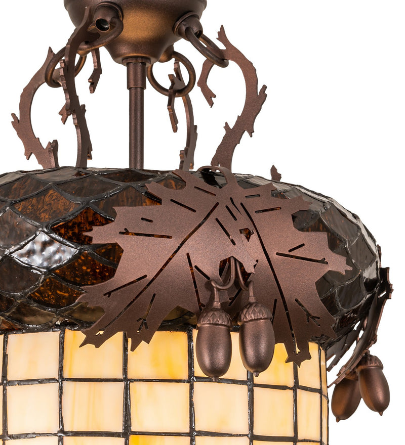 Meyda Tiffany 259436 Three Light Pendant, Mahogany Bronze